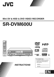 JVC SR-DVM600US Instructions