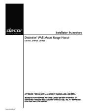 Dacor DTHP4818 Installation Instructions