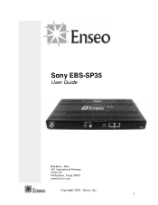 Sony EBS-SP35 User Guide