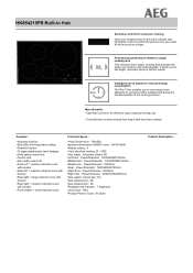 AEG HK854210FB Specification Sheet