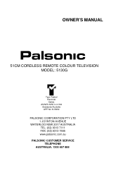 Palsonic 5130G Owners Manual