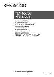 Kenwood NXR-5800 Operation Manual