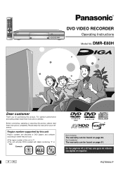 Panasonic DMRE80H DMRE80H User Guide