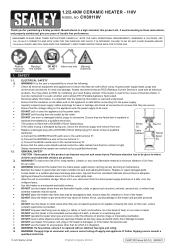 Sealey CH30110V Instruction Manual