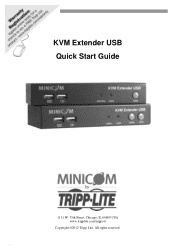 Tripp Lite 0DT60001 Quick Start Guide for 0DT6001 KVM Extender 933192