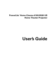 Epson HC6100 User's Guide - PowerLite Home Cinema 6100