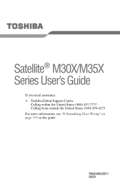 Toshiba M35X-S109 Satellite M30X/M35X Users Guide