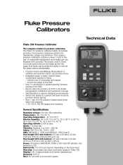 Fluke 717-30G Fluke 717 and 718 Pressure Calibrator Datasheet