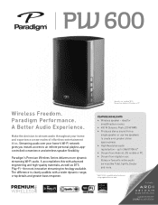 Paradigm PW 600 Pw 600 Datasheet
