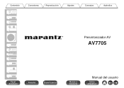 Marantz AV7705 Owners Manual Spanish