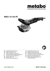 Metabo RSEV 19-125 RT Operating Instructions