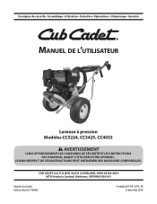 Cub Cadet CC4033 Operation Manual