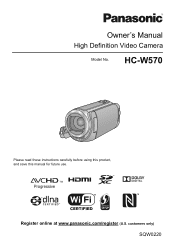 Panasonic HC-W570 Owners Manual