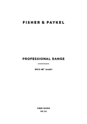 Fisher and Paykel RIV3-486 User Guide Induction Range