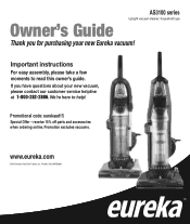 Eureka SuctionSeal 20 PET AS3104A AS3104AE Owner's Guide