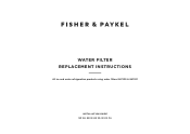 Fisher and Paykel RF170WDRUX5 N Installation Guide - Water Filter Replacement
