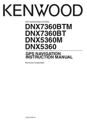 Kenwood DNX7360BTM User Manual 4