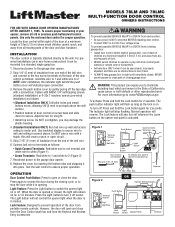 LiftMaster 78LM Instructions - English French
