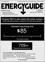 Frigidaire FFSS2625TS Energy Guide