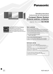 Panasonic SCHC30 SAHC30 User Guide