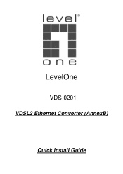 LevelOne VDS-0201 Quick Install Guide
