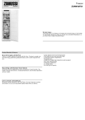 Zanussi ZUNN18FS1 Specification Sheet