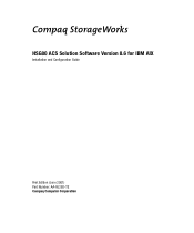 HP StorageWorks EMA12000 HSG80 ACS Solution Software V8.6 for IBM AIM Installation and Configuration Guide