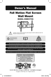 Tripp Lite DWM3770X Owners Manual for Full Motion Flat Screen Wall Mount English