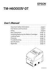 Epson TM-H6000IV-DT Users Manual