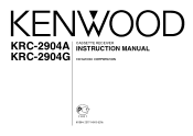 Kenwood KRC-2904G User Manual