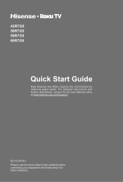 Hisense 65R7G5 Quick Setup Guide
