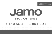 Jamo S 808 SUB Owner/User Manual