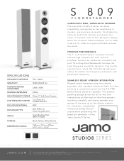 Jamo S 809 Cut Sheet