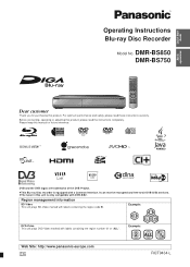 Panasonic DMRBS850 DMRBS750 User Guide