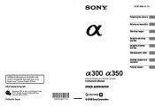 Sony DSLRA350X Instruction Manual