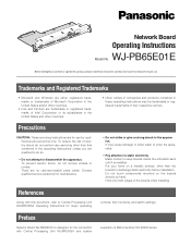 Panasonic WJPB65E01E WJPB65E01E User Guide
