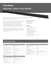 CyberPower PDU13101 Datasheet