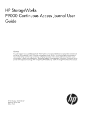 HP StorageWorks P9000 HP StorageWorks P9000 Continuous Access Journal User Guide (AV400-96349, January 2011)