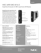 NEC M40-IT MPD-SBC accessory brochure