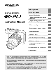Olympus 262851 E-PL1 Instruction Manual (English)