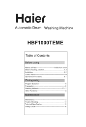 Haier HBF1000TEME User Manual