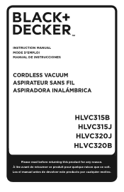 Black & Decker HLVC320B01 Instruction Manual