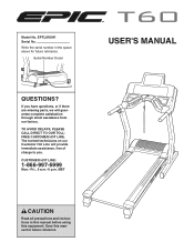 Epic Fitness T60 Treadmill English Manual