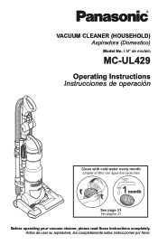Panasonic MC-UL429 Operating Instructions - MCUL429