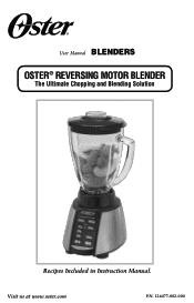 Oster Reverse Crush 300 Blender Instruction Manual - 5