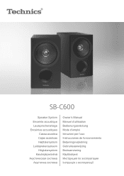 Panasonic SB-C600 Owners Manual