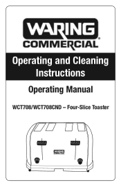 Waring WCT708 Instruction Manual