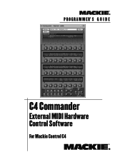 Mackie C4 Commander Programming Manual