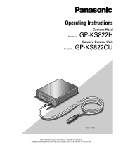 Panasonic GPKS822H GPKS822CU User Guide