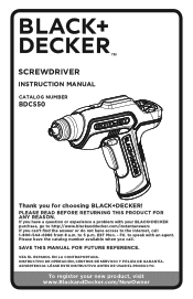 Black & Decker BDCS50C Instruction Manual